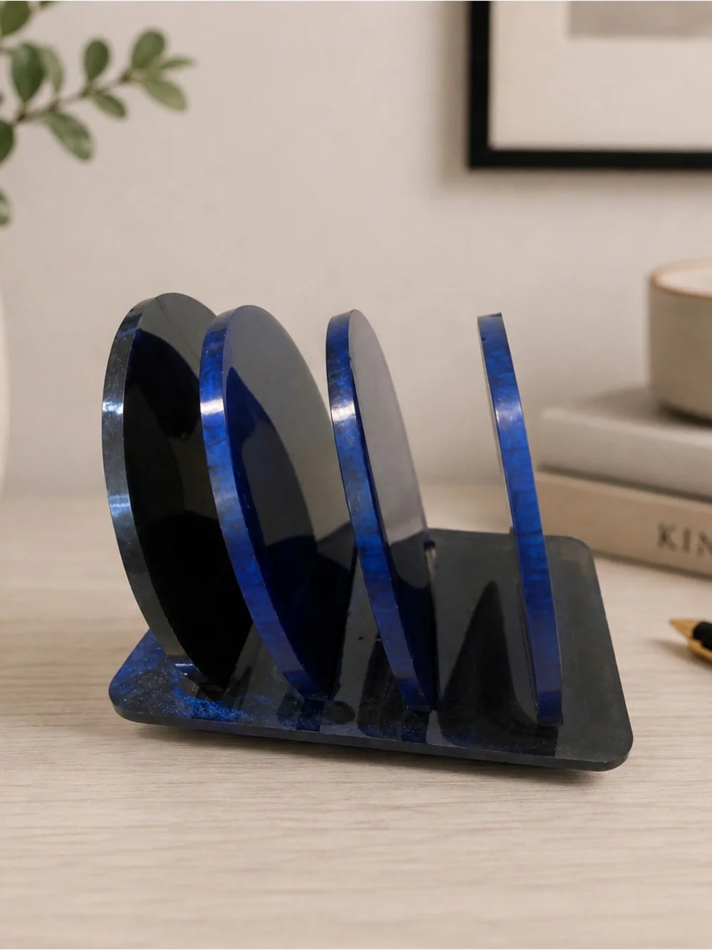 Handmade modern blue